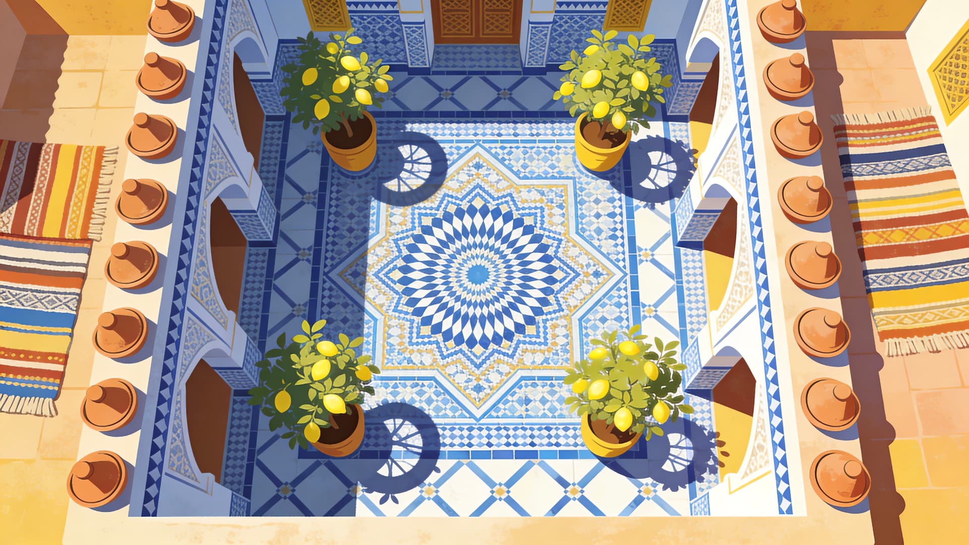 Moroccan Courtyard Design - Pro desktop wallpaper