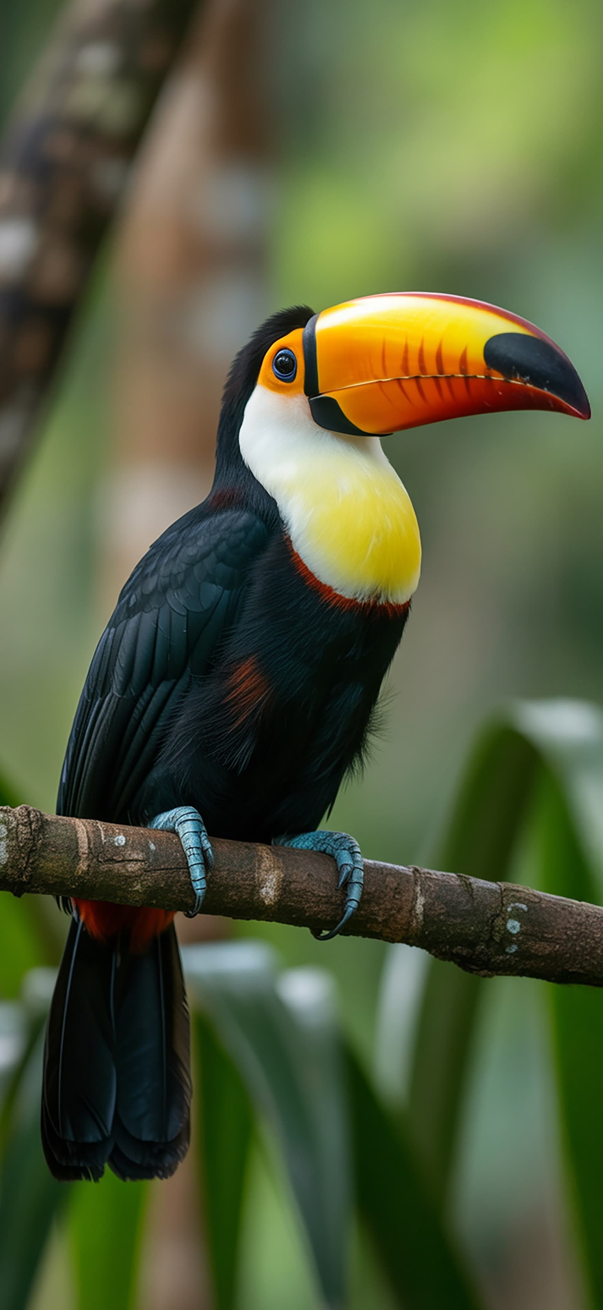 Neon Beak Toucan 1 - free phone wallpaper