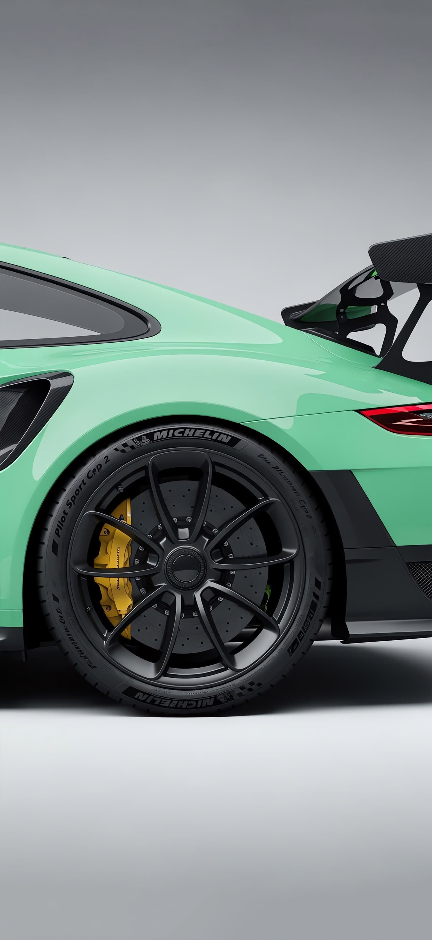 Mint GT3 RS Detail 2 - Pro phone wallpaper