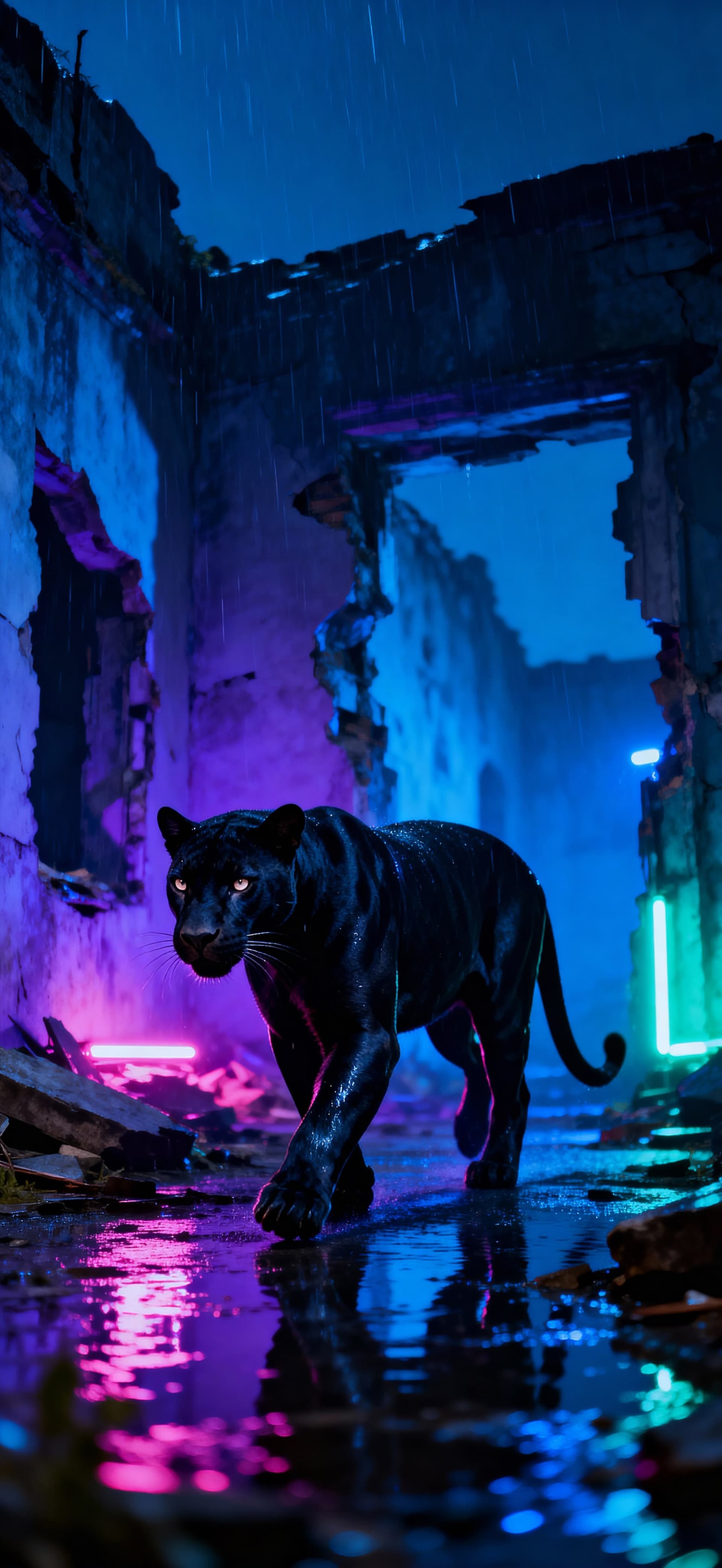 Neon Night Predator 1 - Pro phone wallpaper
