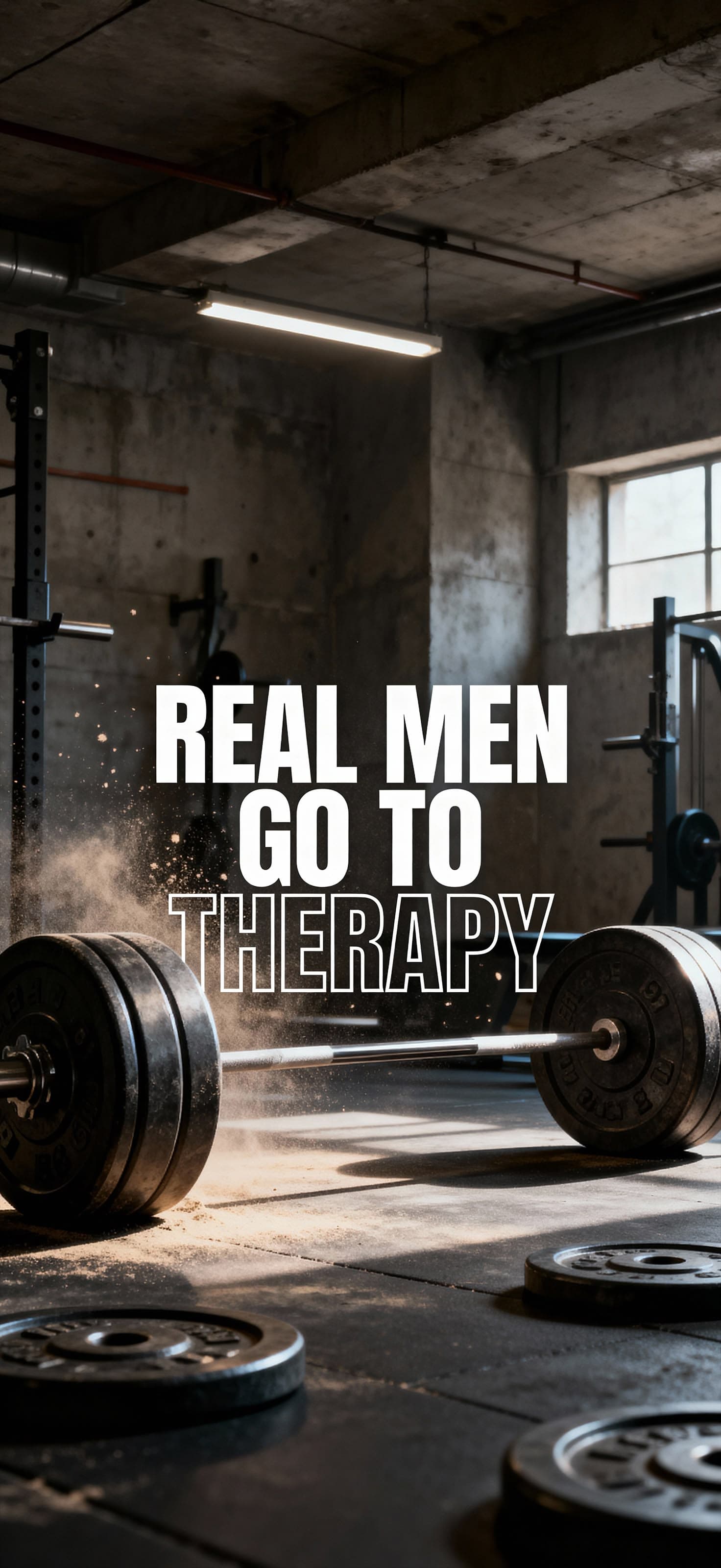 Real Men Go To Therapy Quote - Pro phone wallpaper