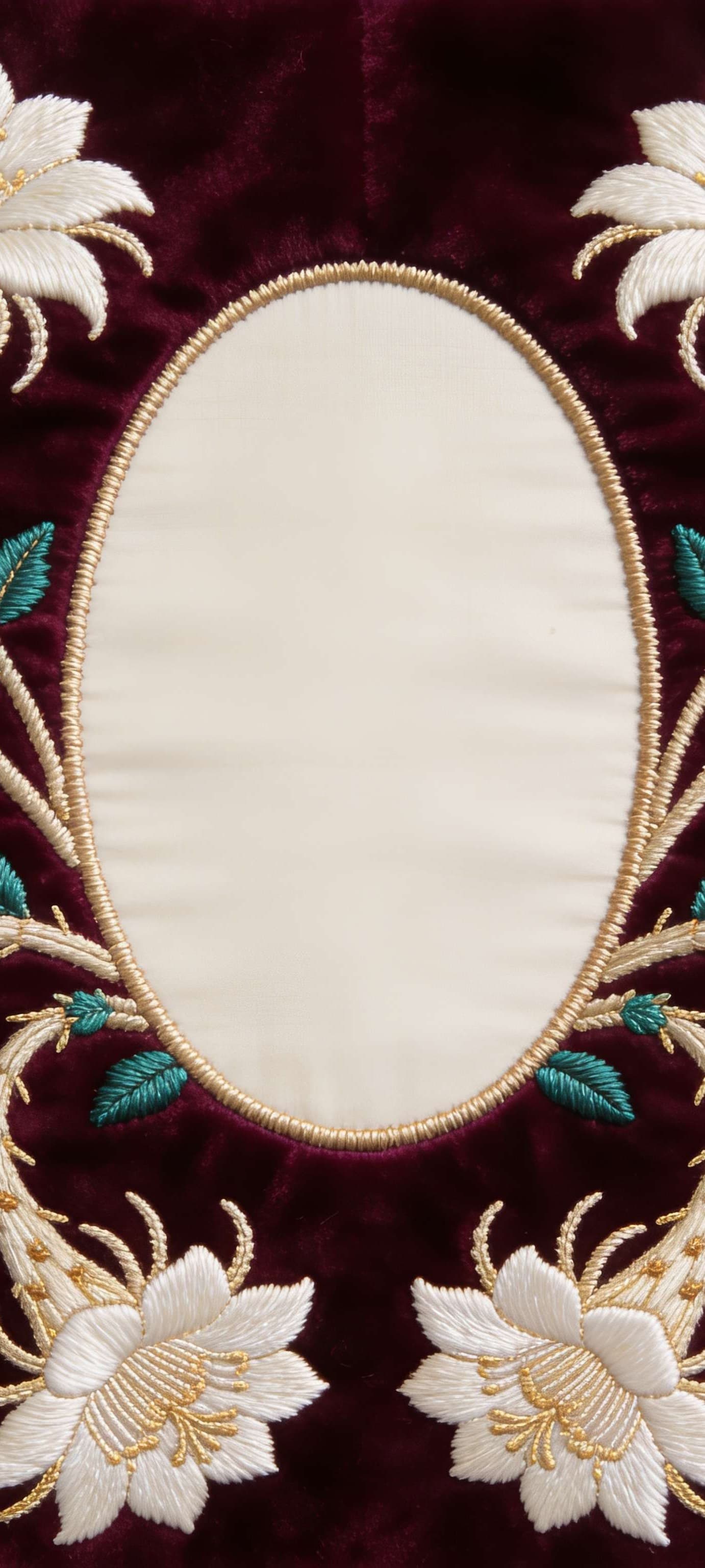 Velvet Floral Embroidery - free phone wallpaper