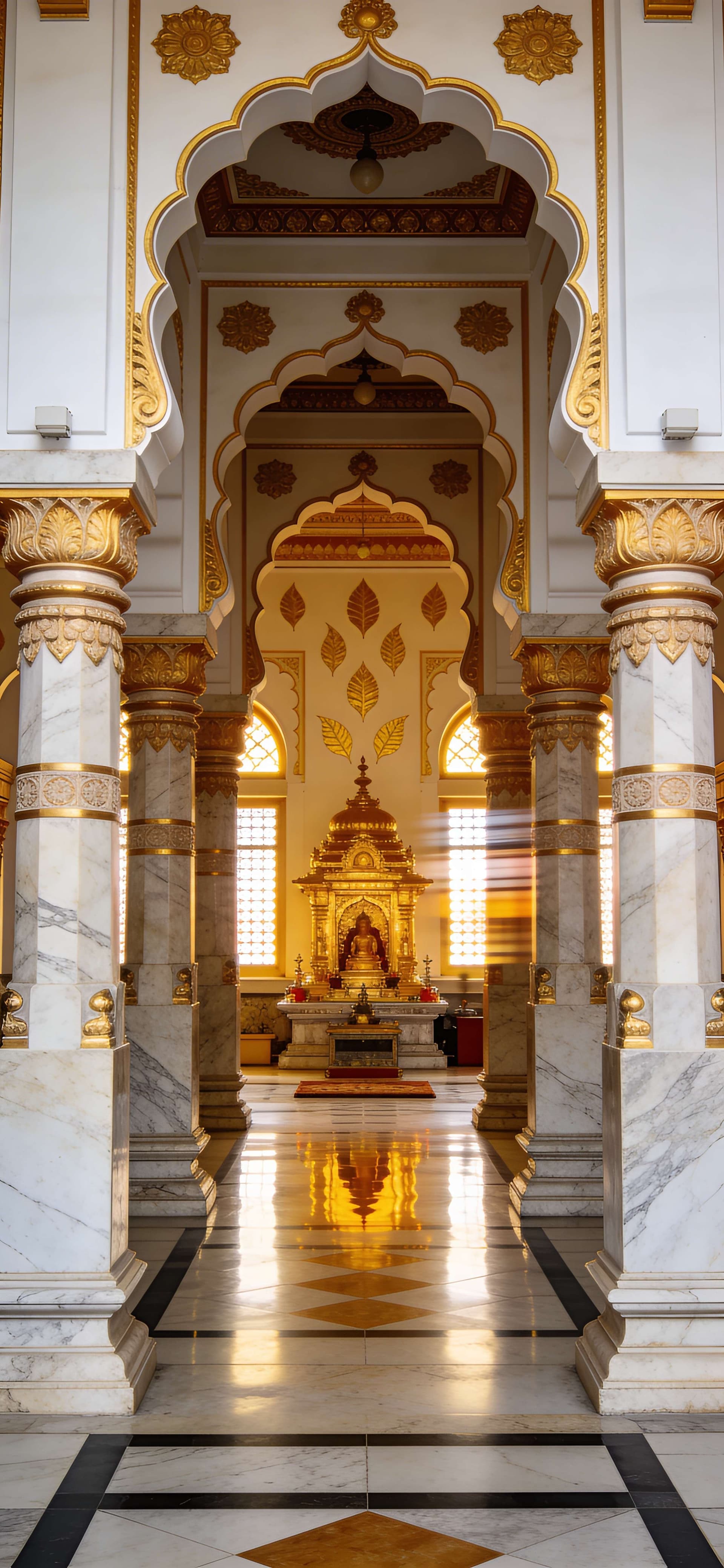 Golden Temple Interior - Pro phone wallpaper