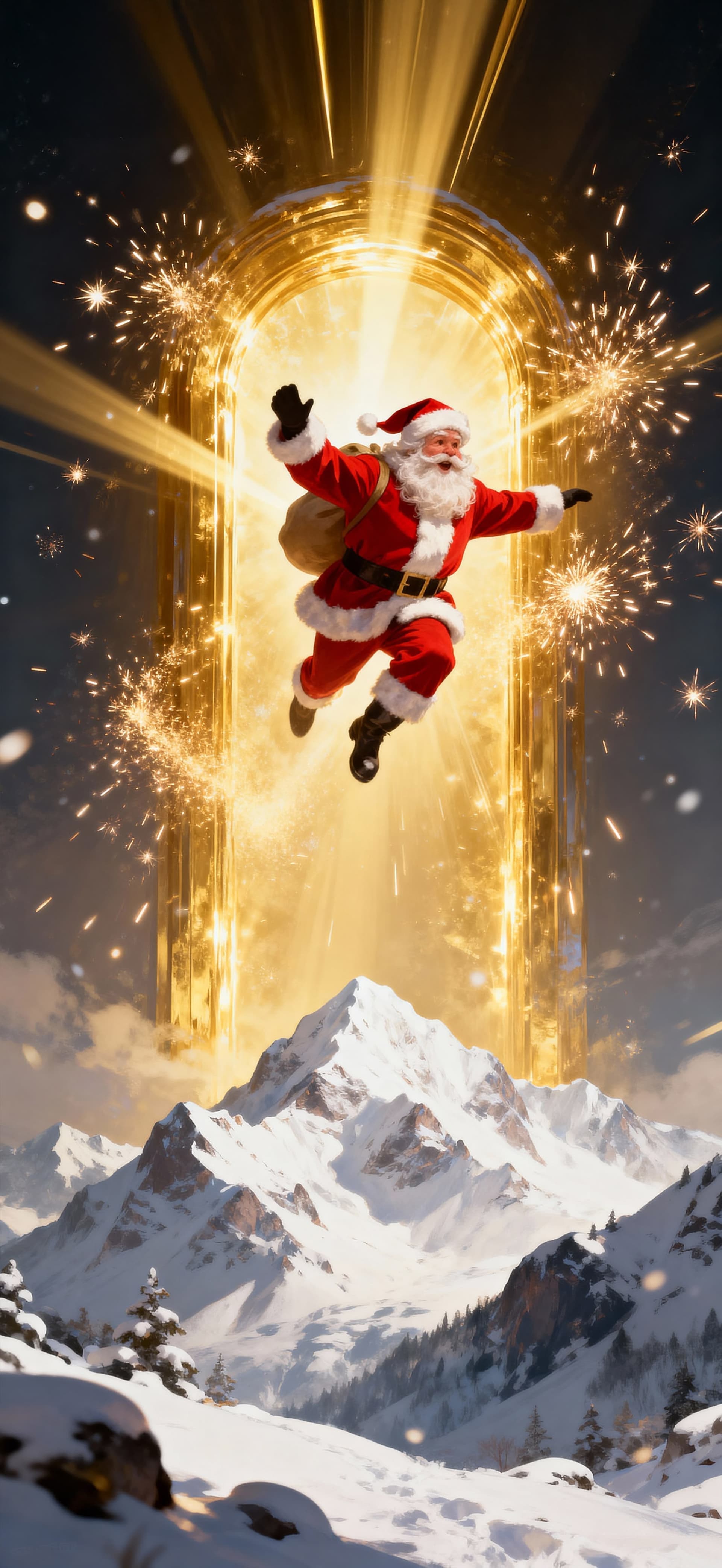 Santa's Journey 9 - free phone wallpaper