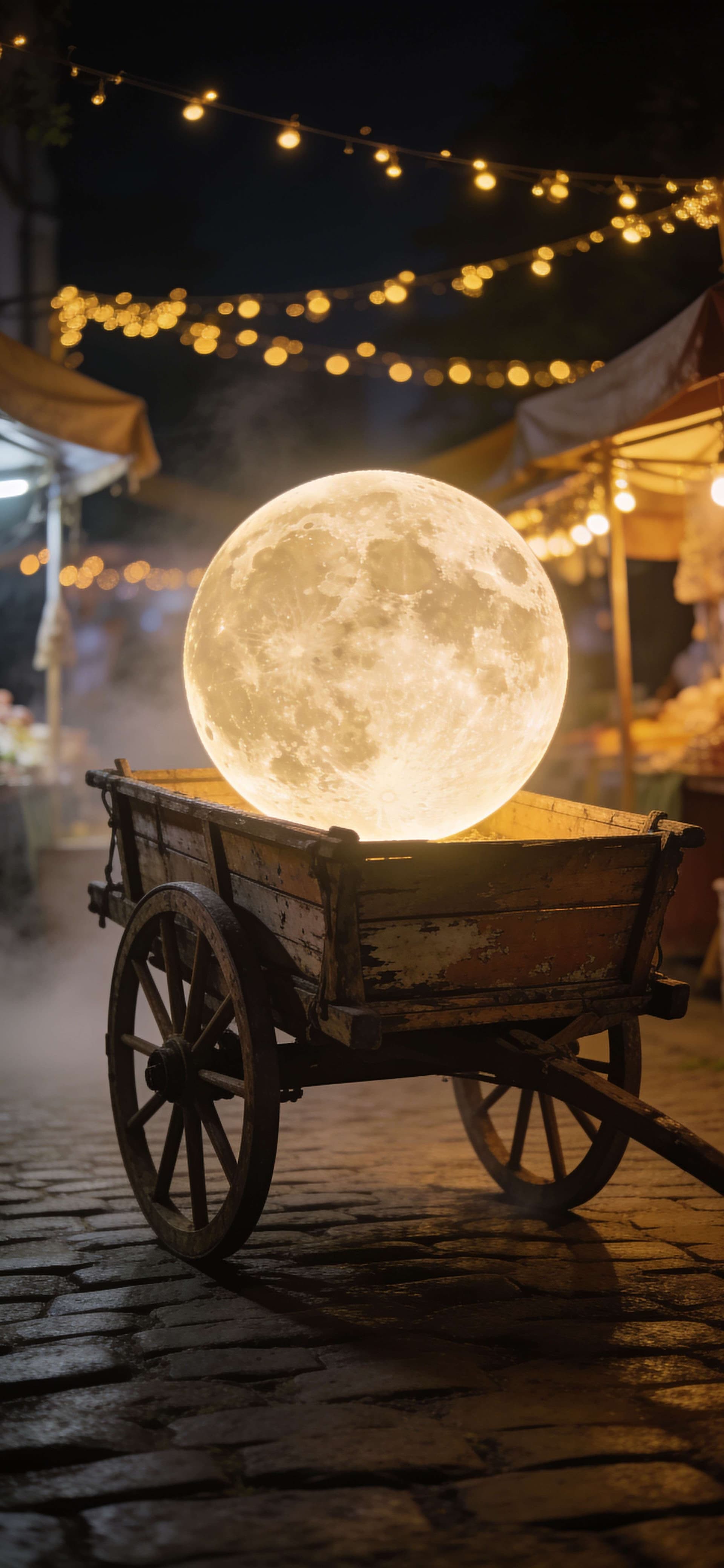 Moonlight Market Cart - Pro phone wallpaper