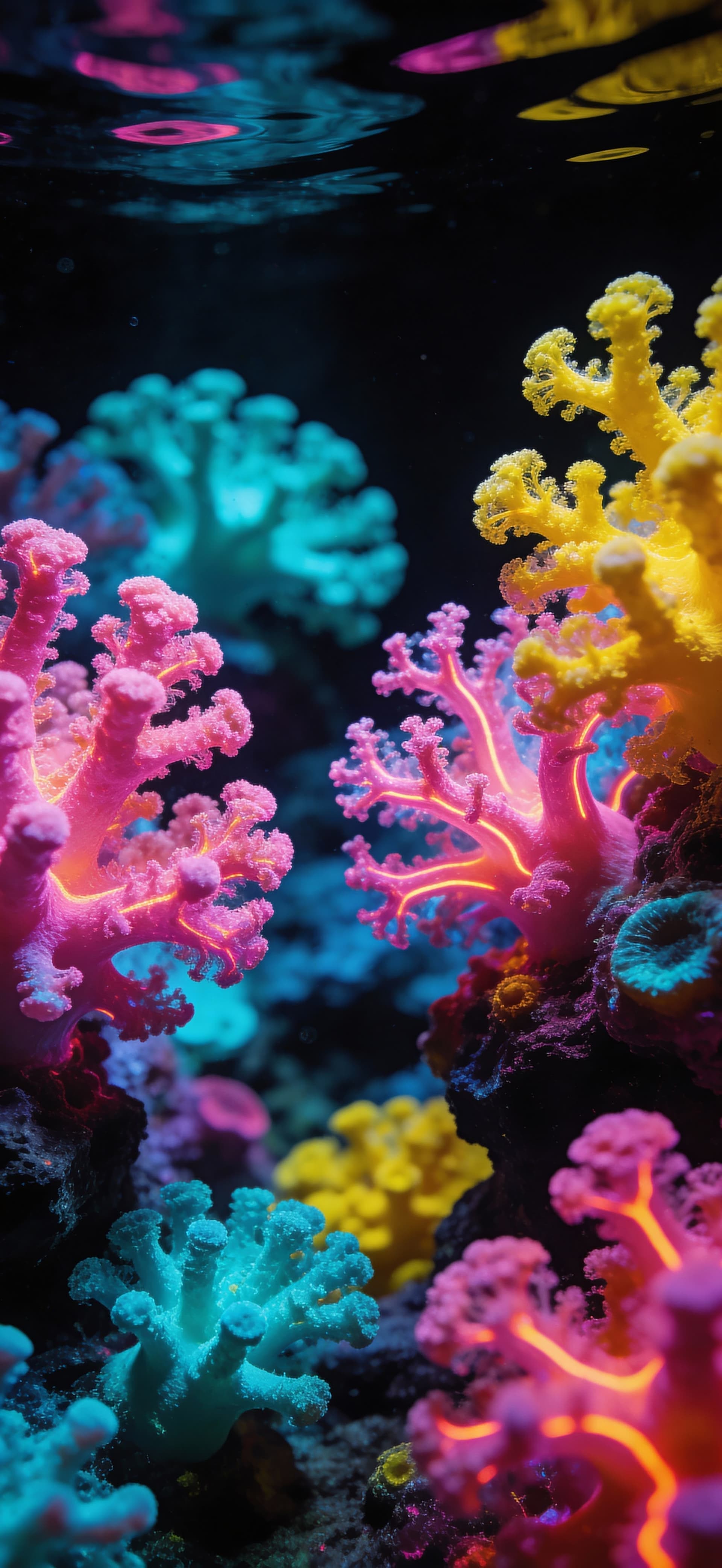 Coral Reef Glow - free phone wallpaper