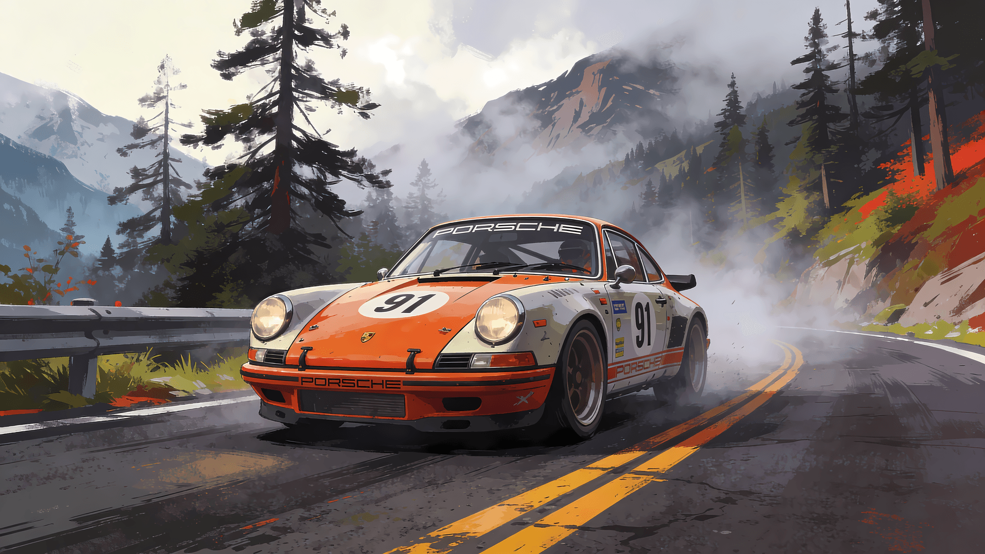Racing Through Mist - Pro desktop wallpaper