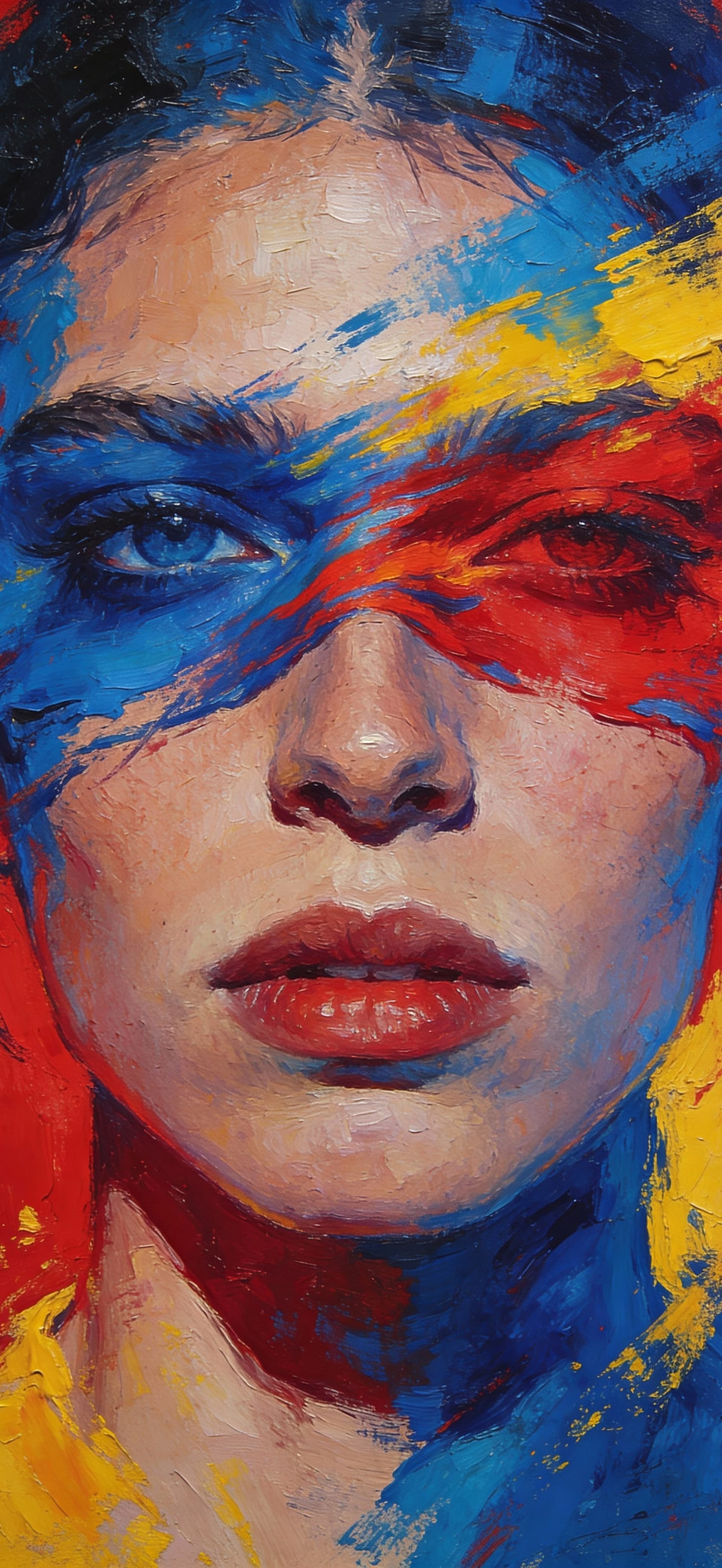 Painted Portrait - free phone wallpaper