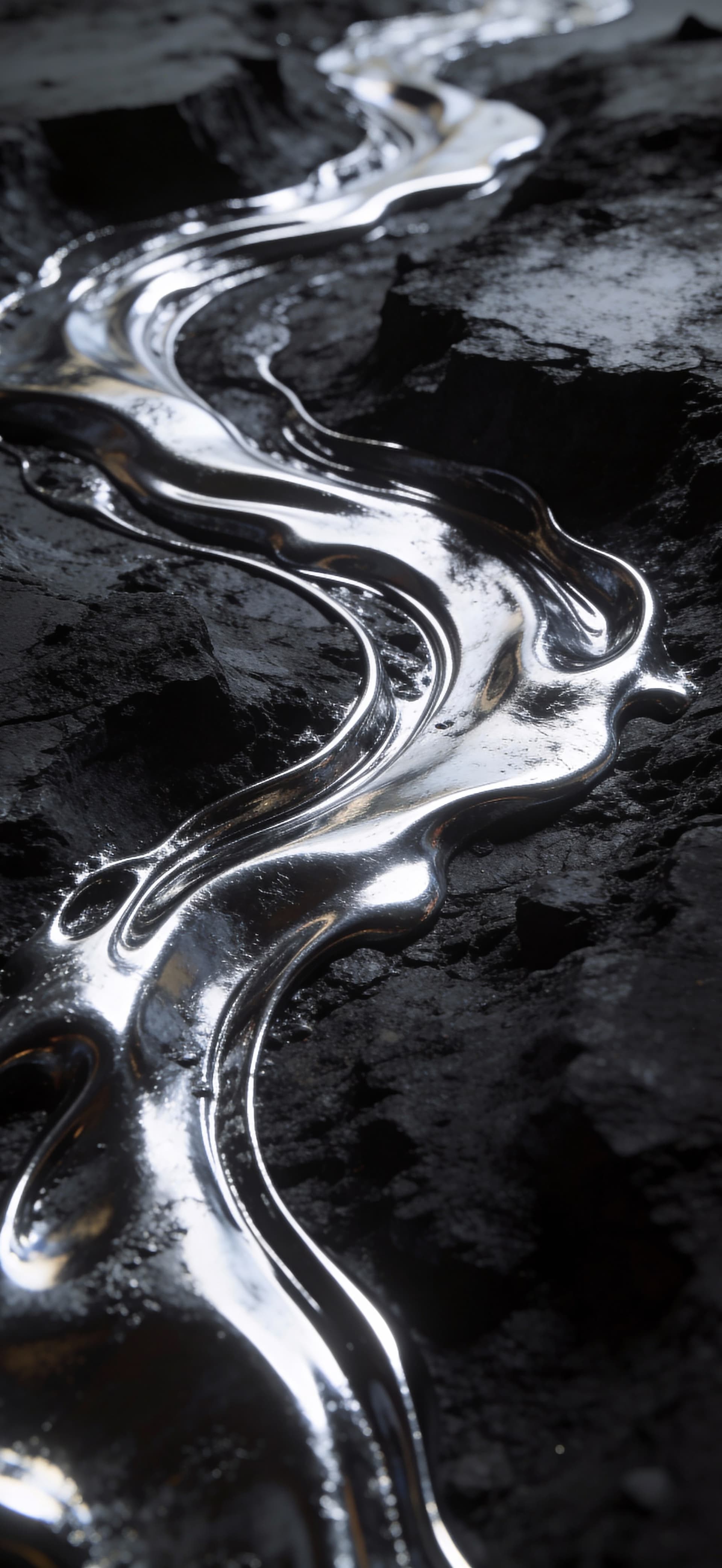 Liquid Metal River - Pro phone wallpaper