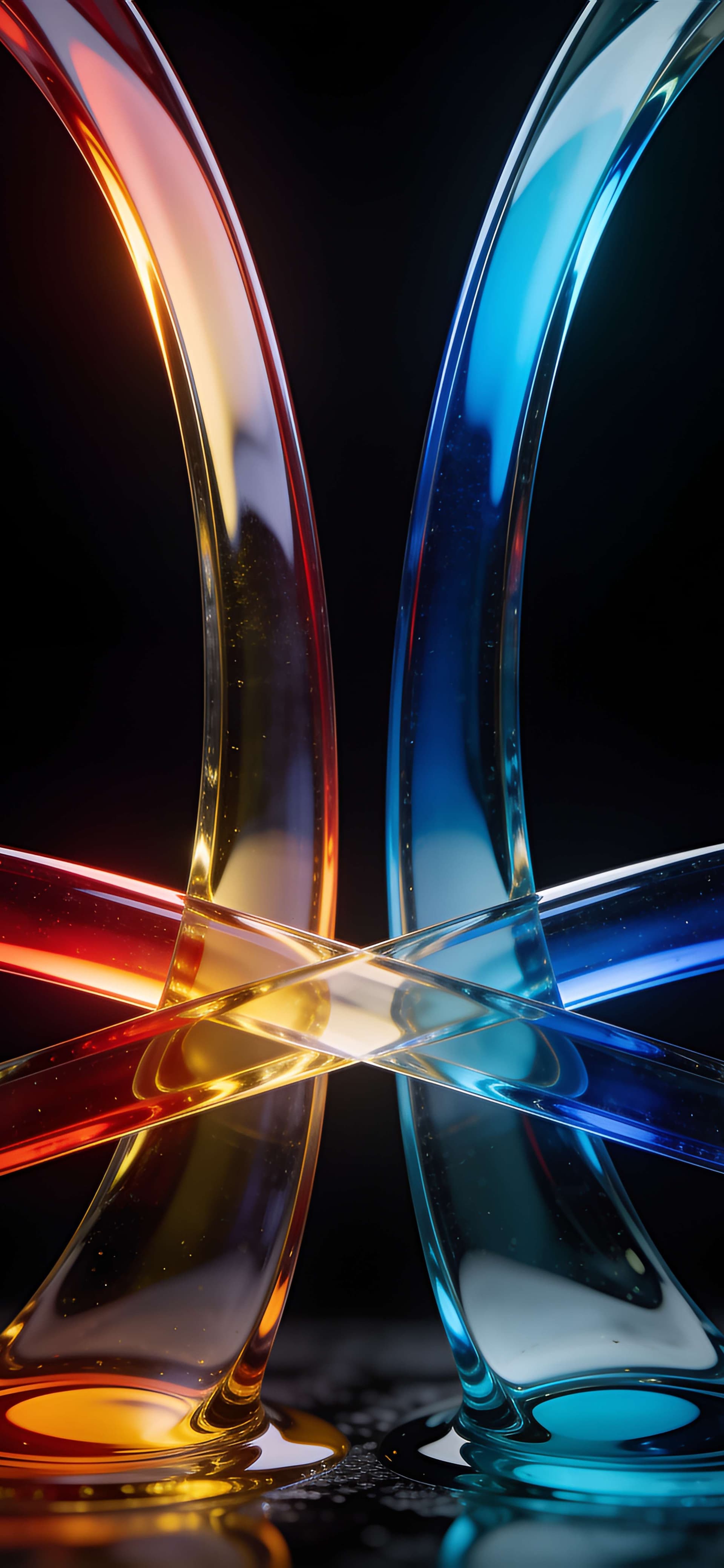 Dual Element Flow - Pro phone wallpaper