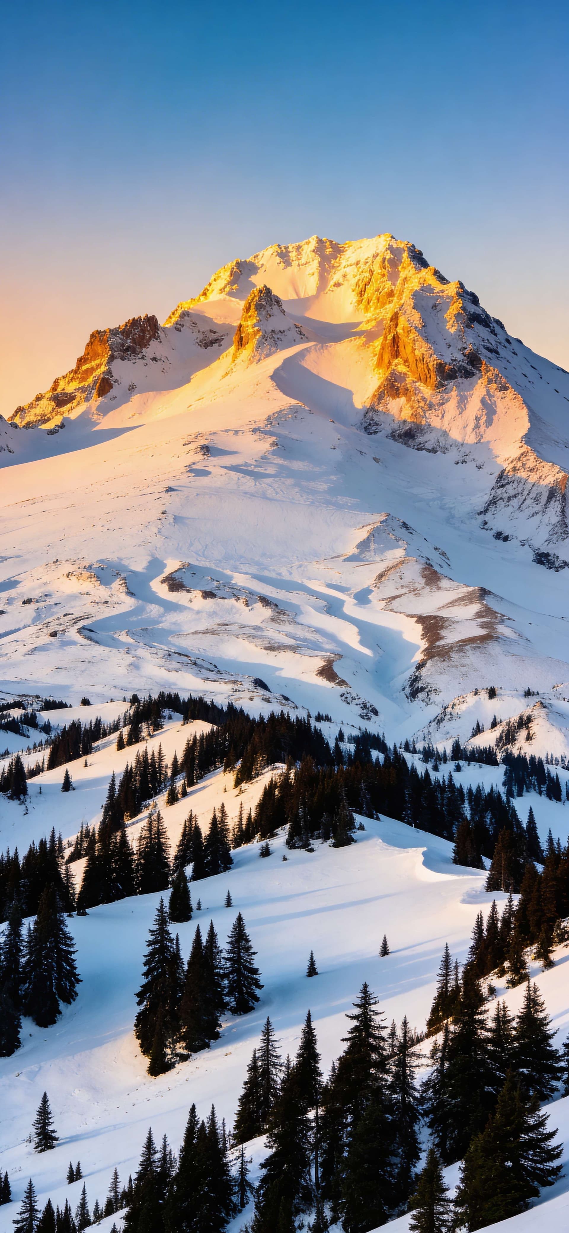 Snowy Mountain Peak - Pro phone wallpaper