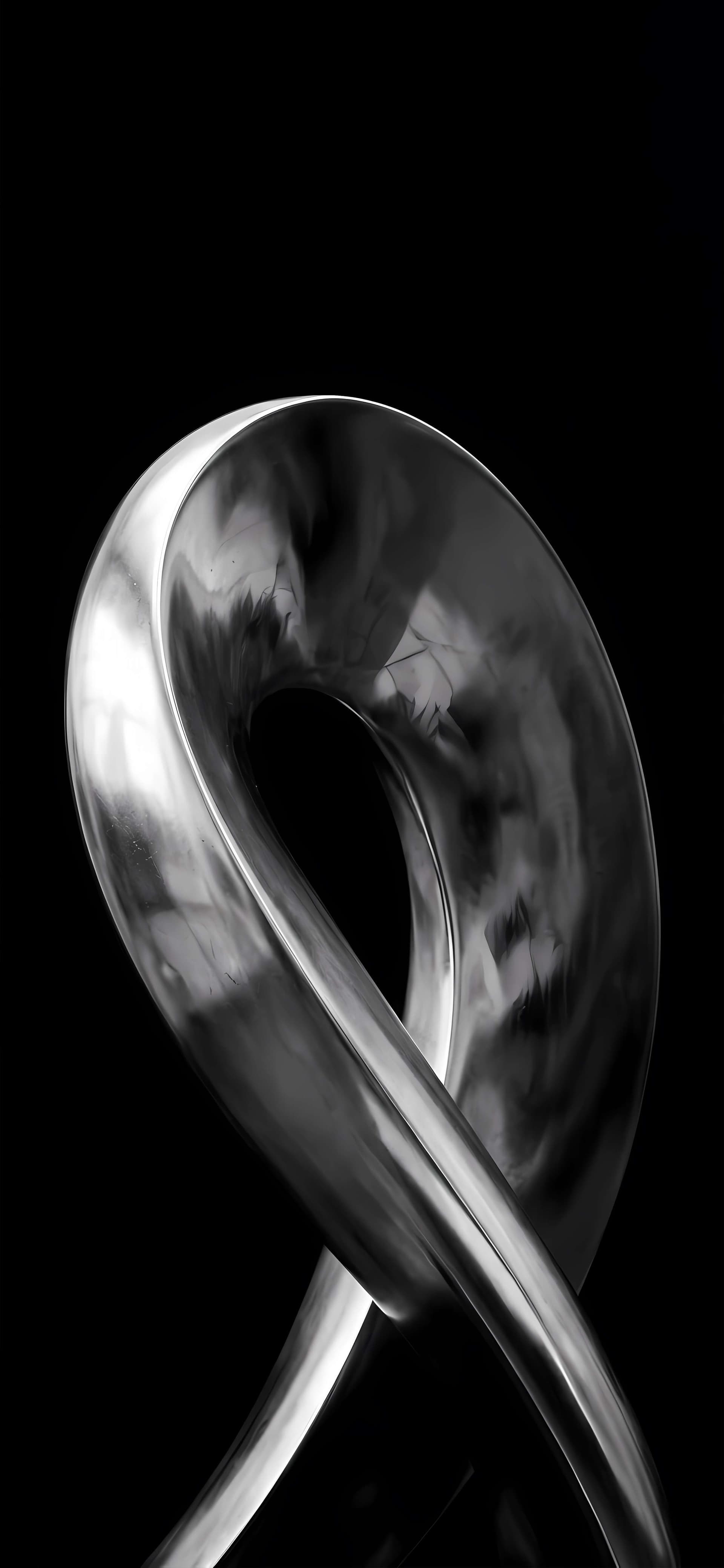 Silver Abstract Loop - free phone wallpaper