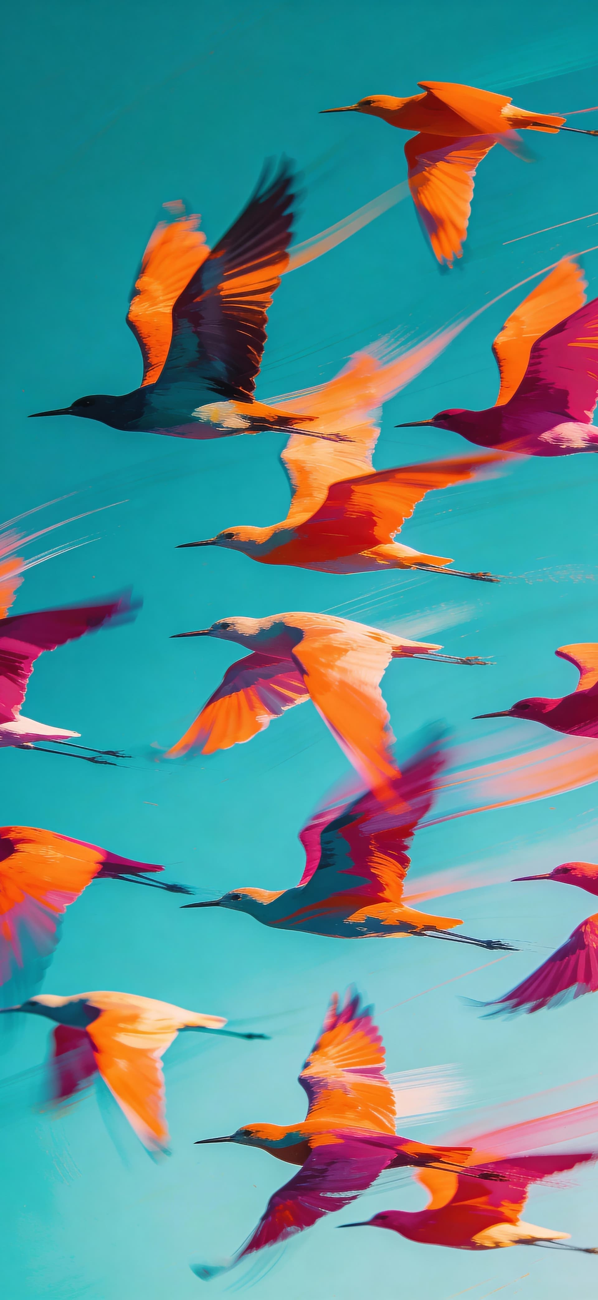 Abstract Flying Birds 1 - free phone wallpaper
