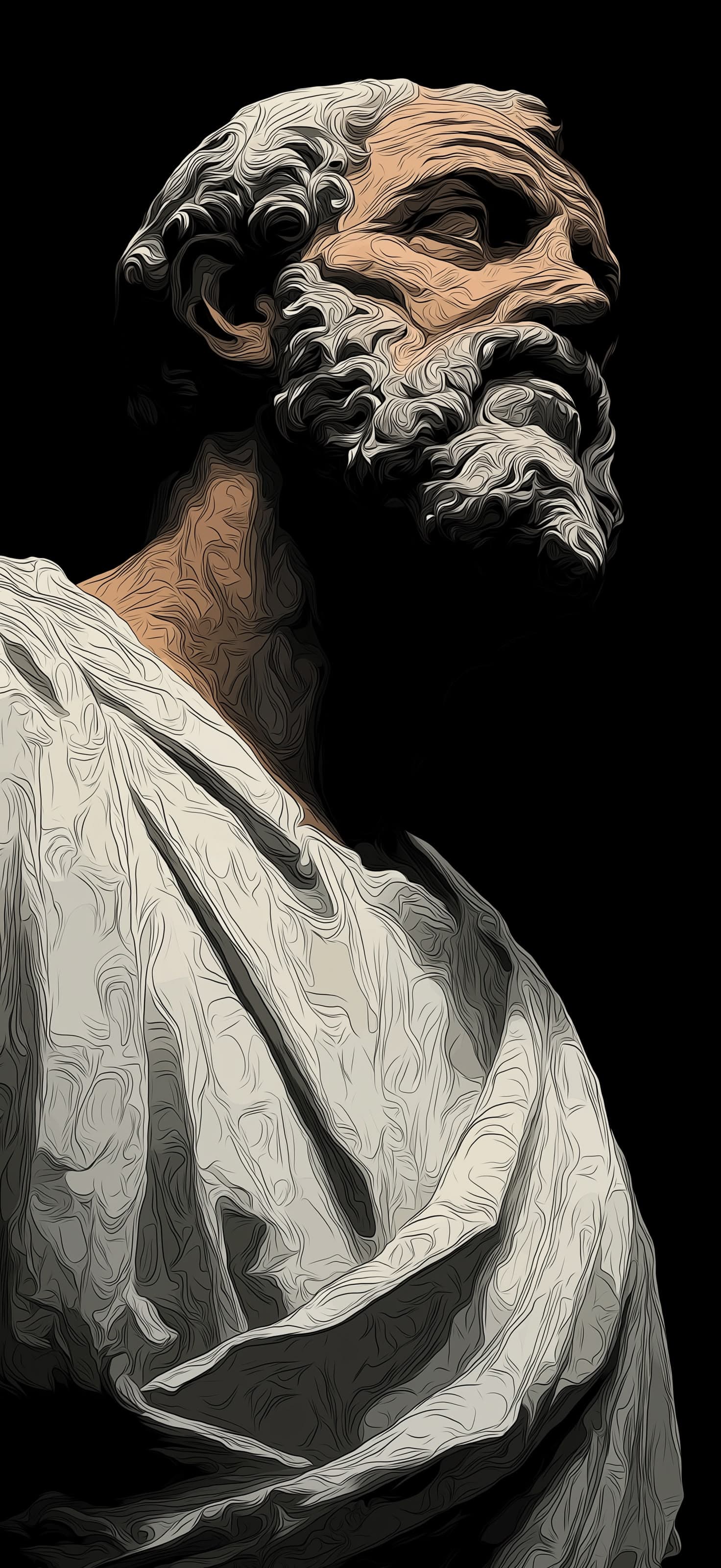 Philosopher Bust - Pro phone wallpaper