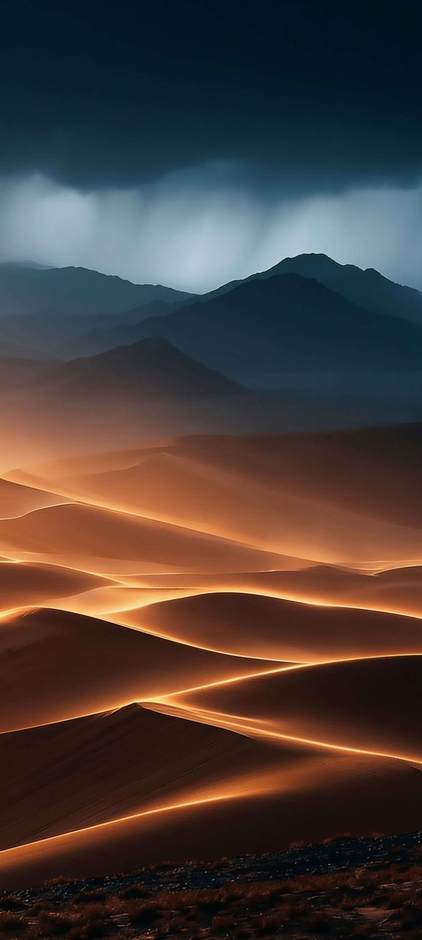 Luminous Dune Trails - free phone wallpaper