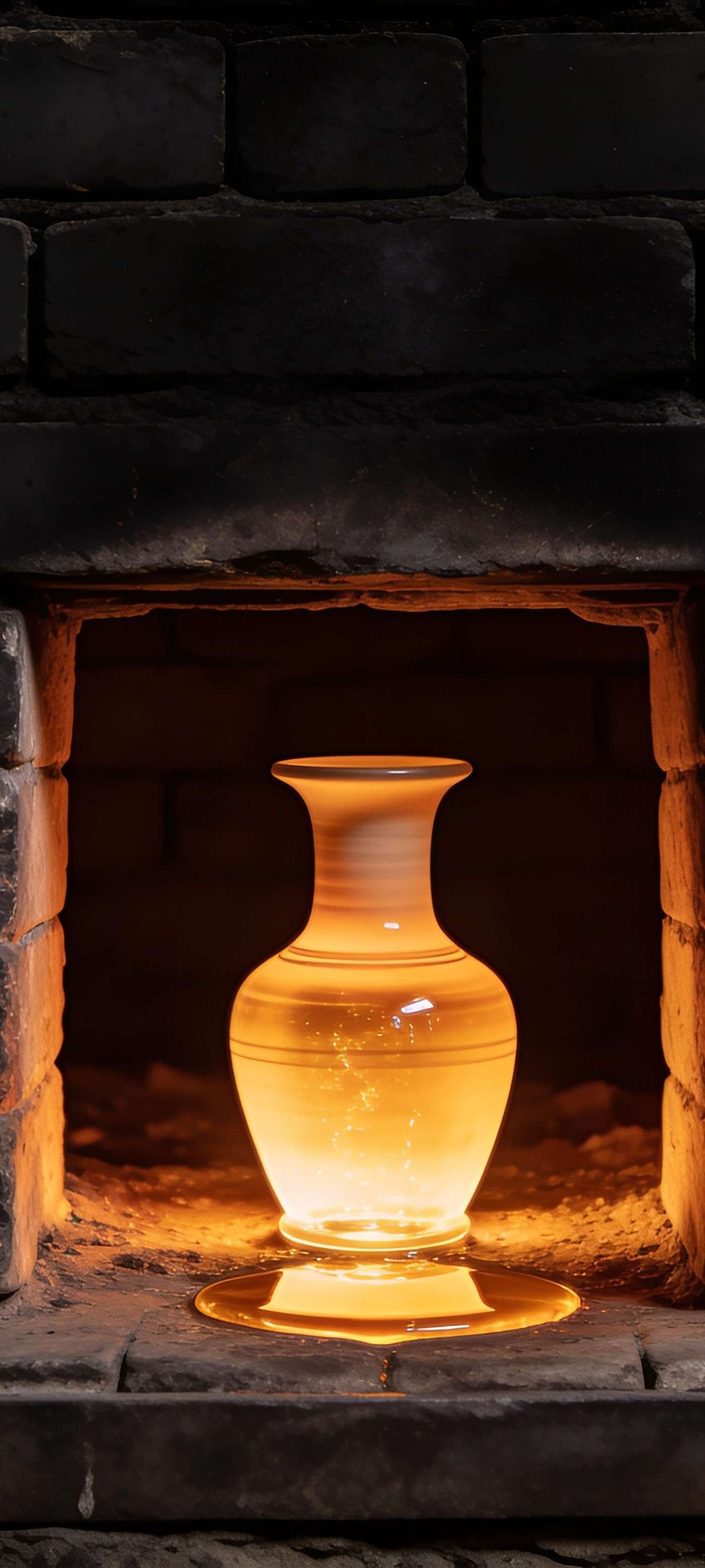 Glowing Kiln Vase - free phone wallpaper