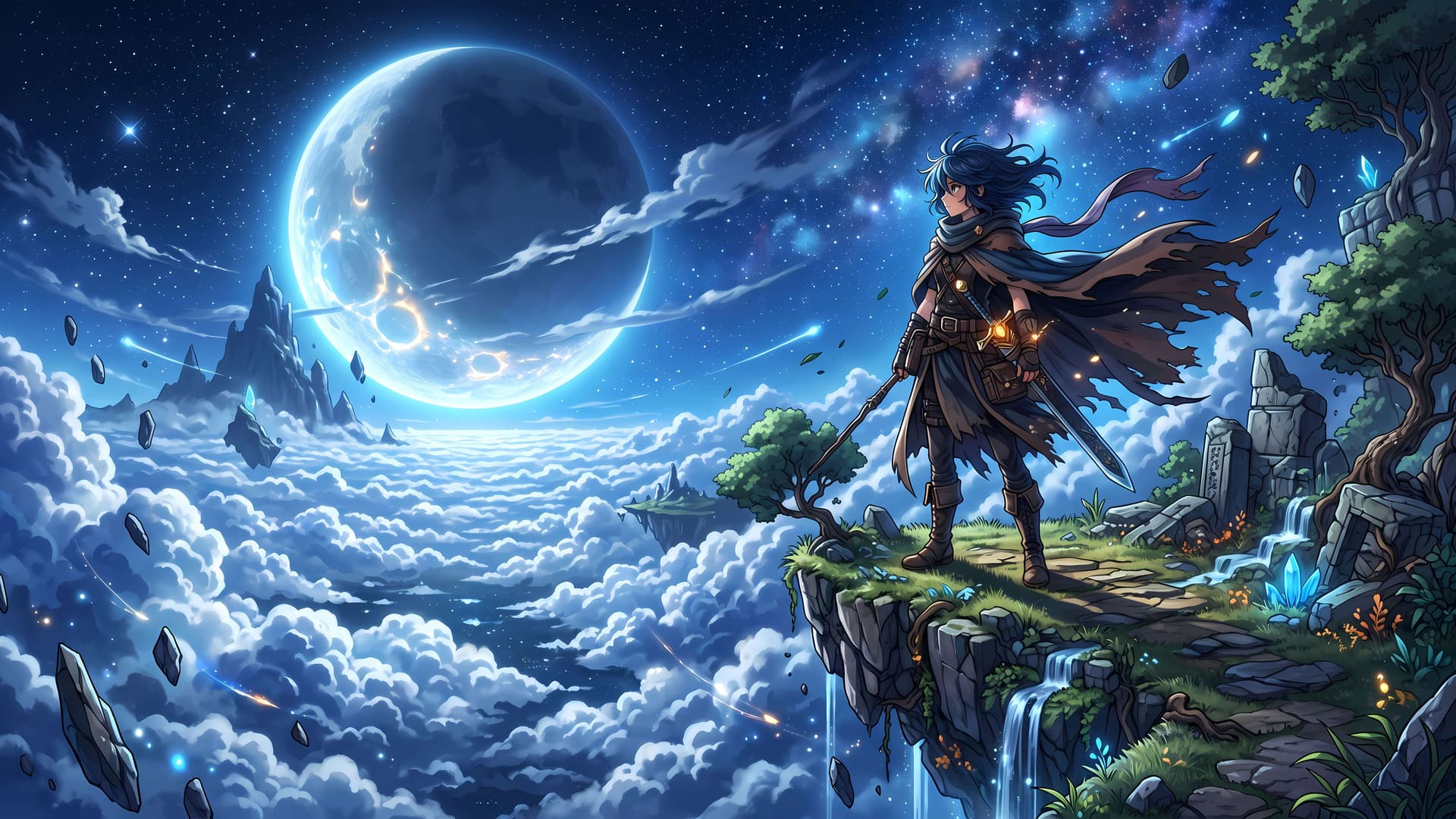 Starlit Cloud Kingdom - free desktop wallpaper