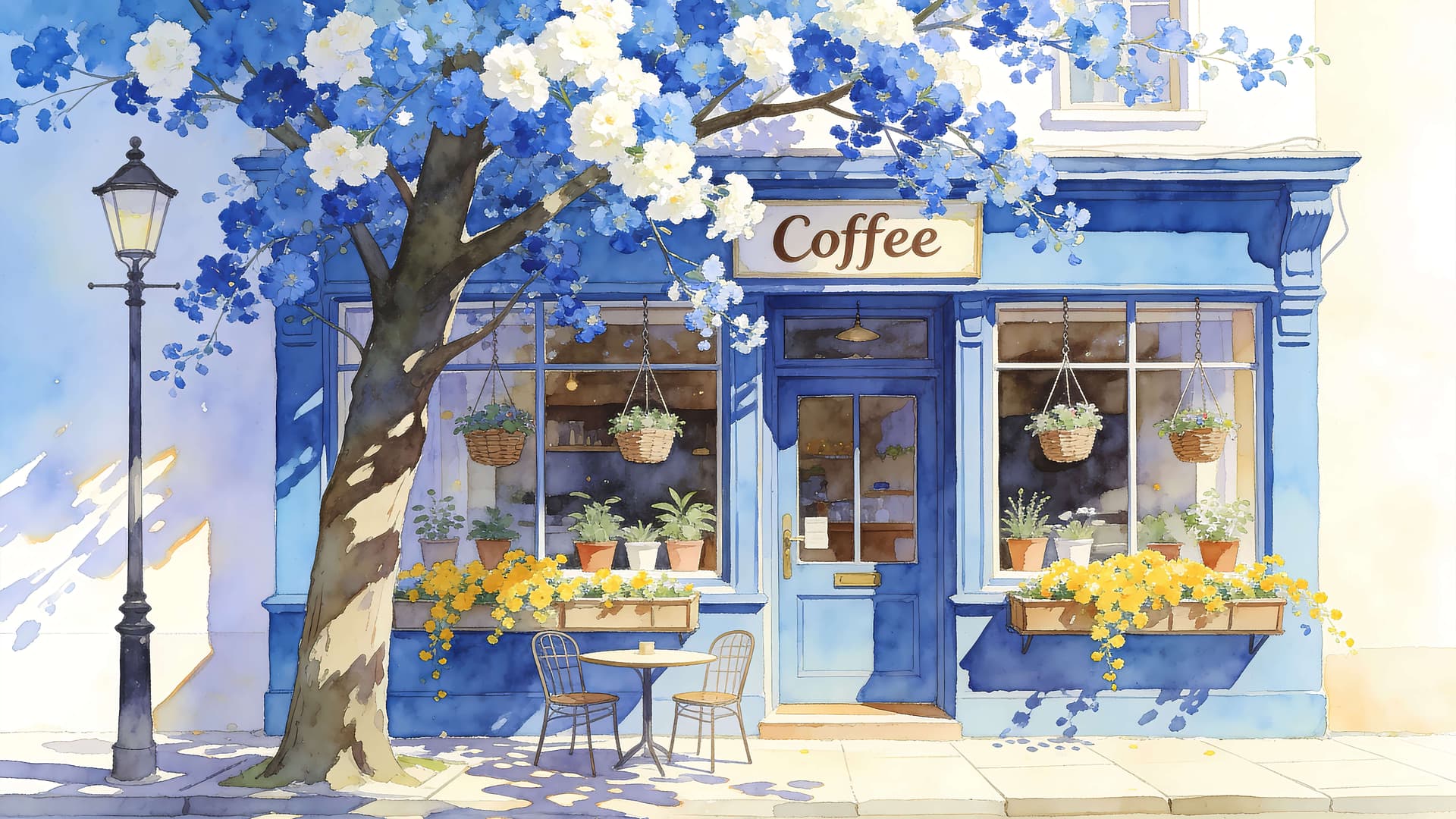Blue Blossom Cafe - Pro desktop wallpaper
