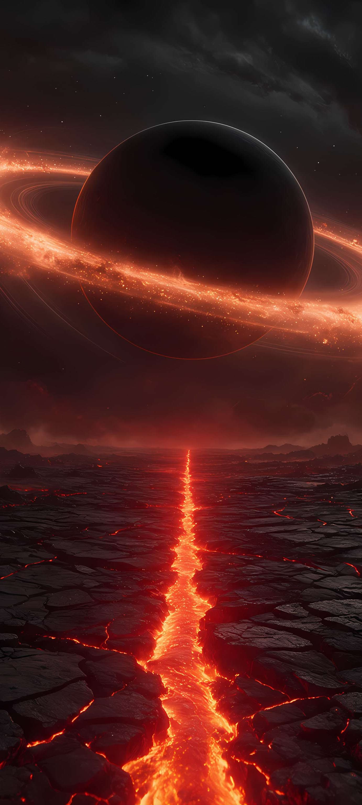 Infernal Ringed Horizon - Pro phone wallpaper