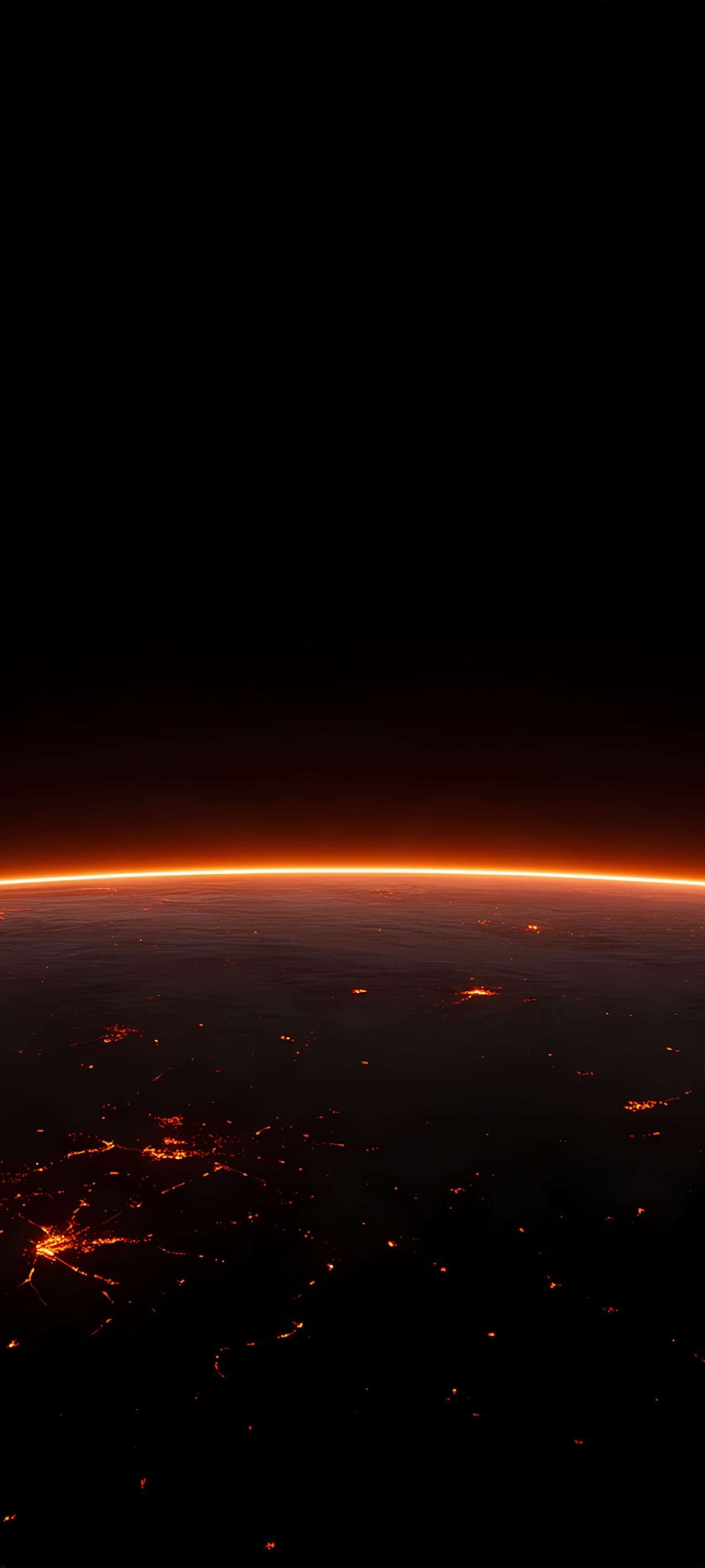 Planetary Night Horizon - free phone wallpaper