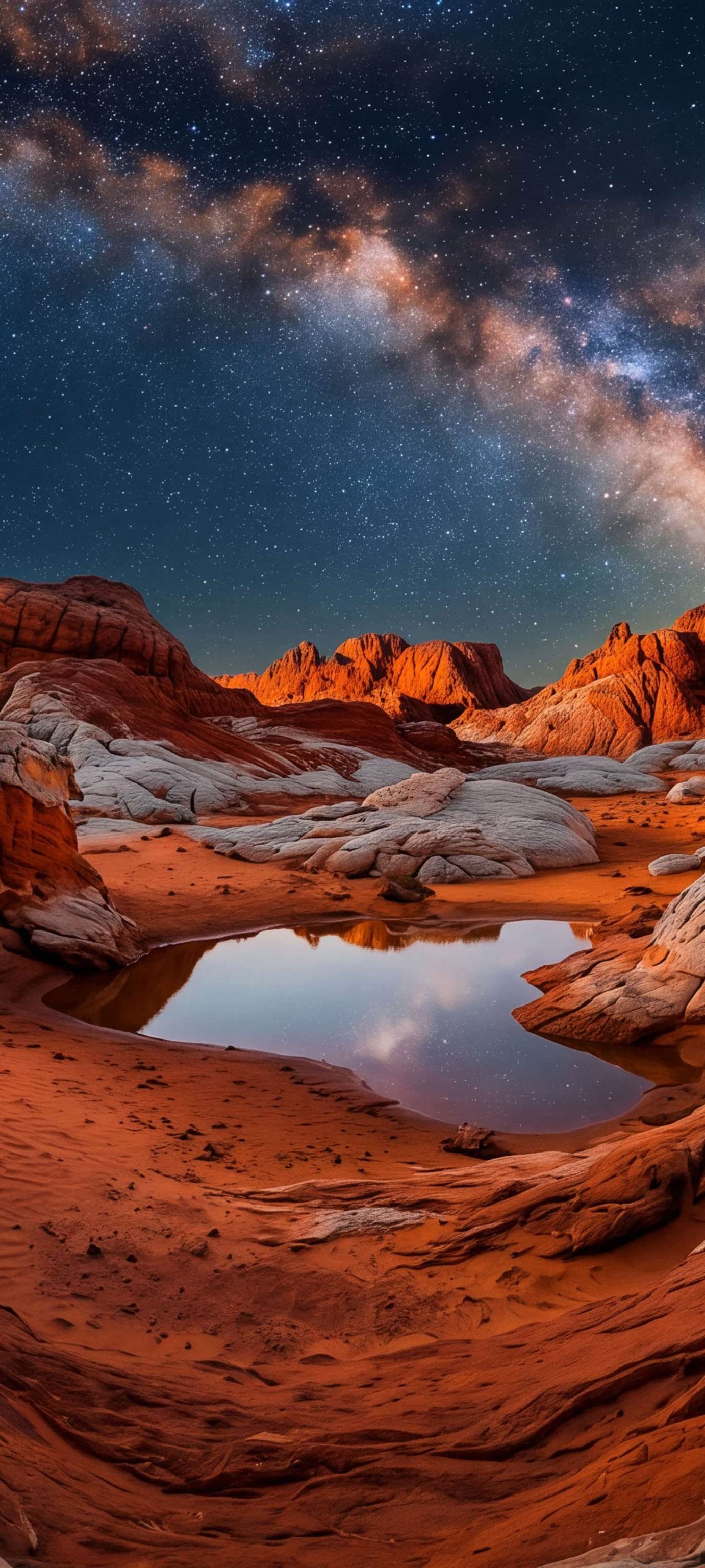 Milky Way Canyon - Pro phone wallpaper