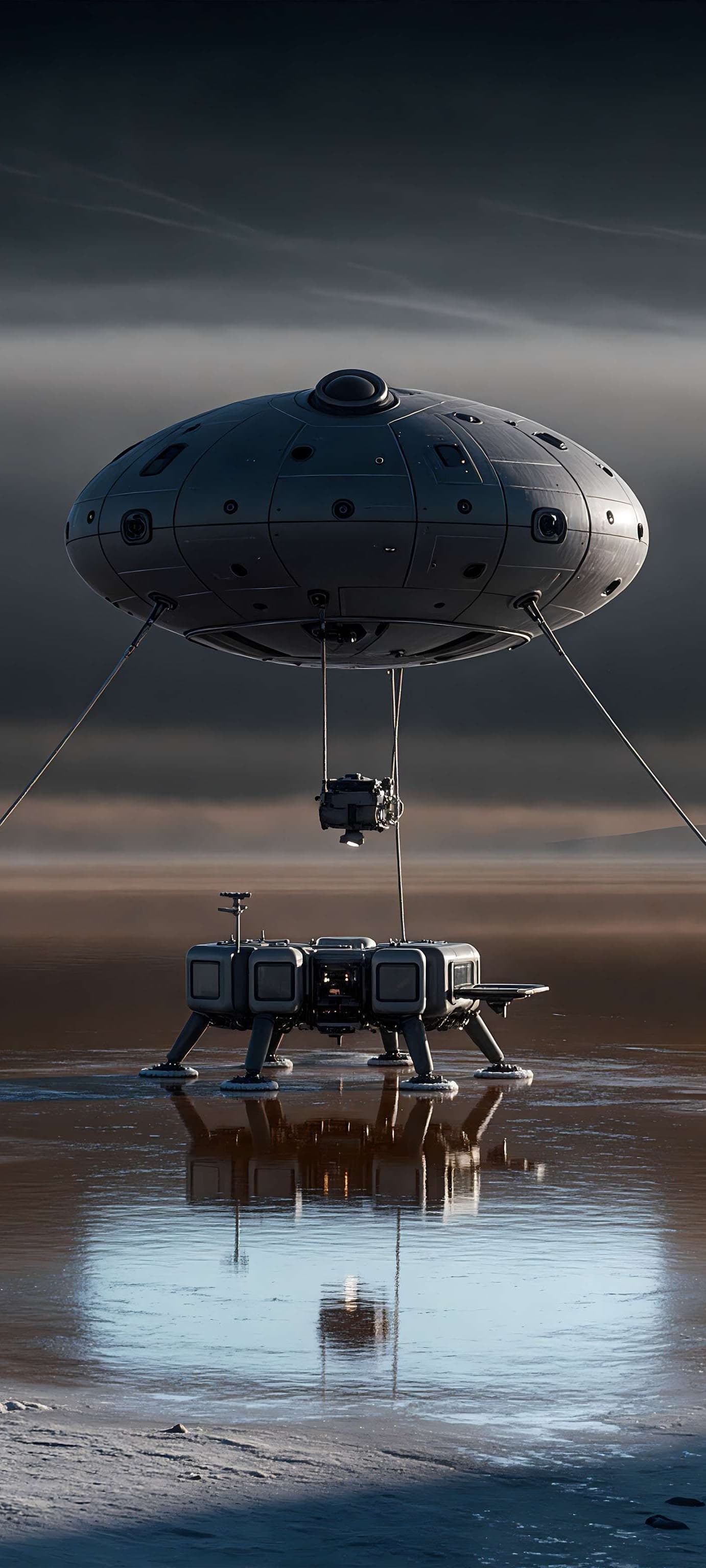 Alien Probe Base - free phone wallpaper