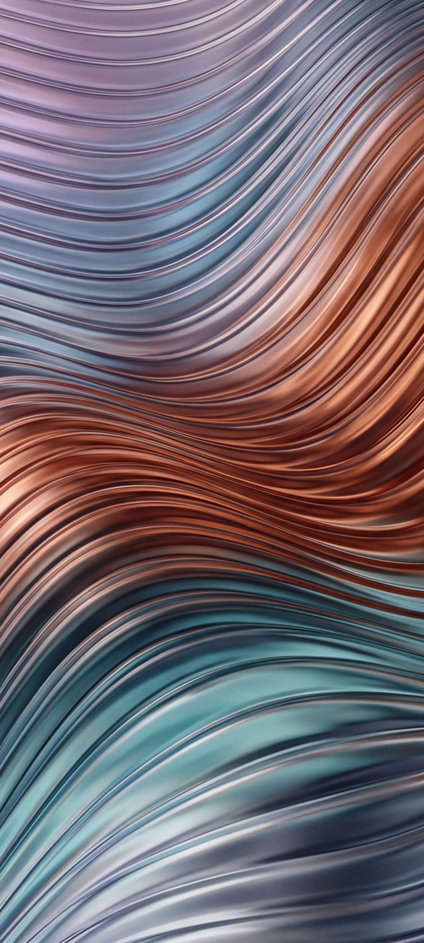 Metallic Liquid Waves - free phone wallpaper