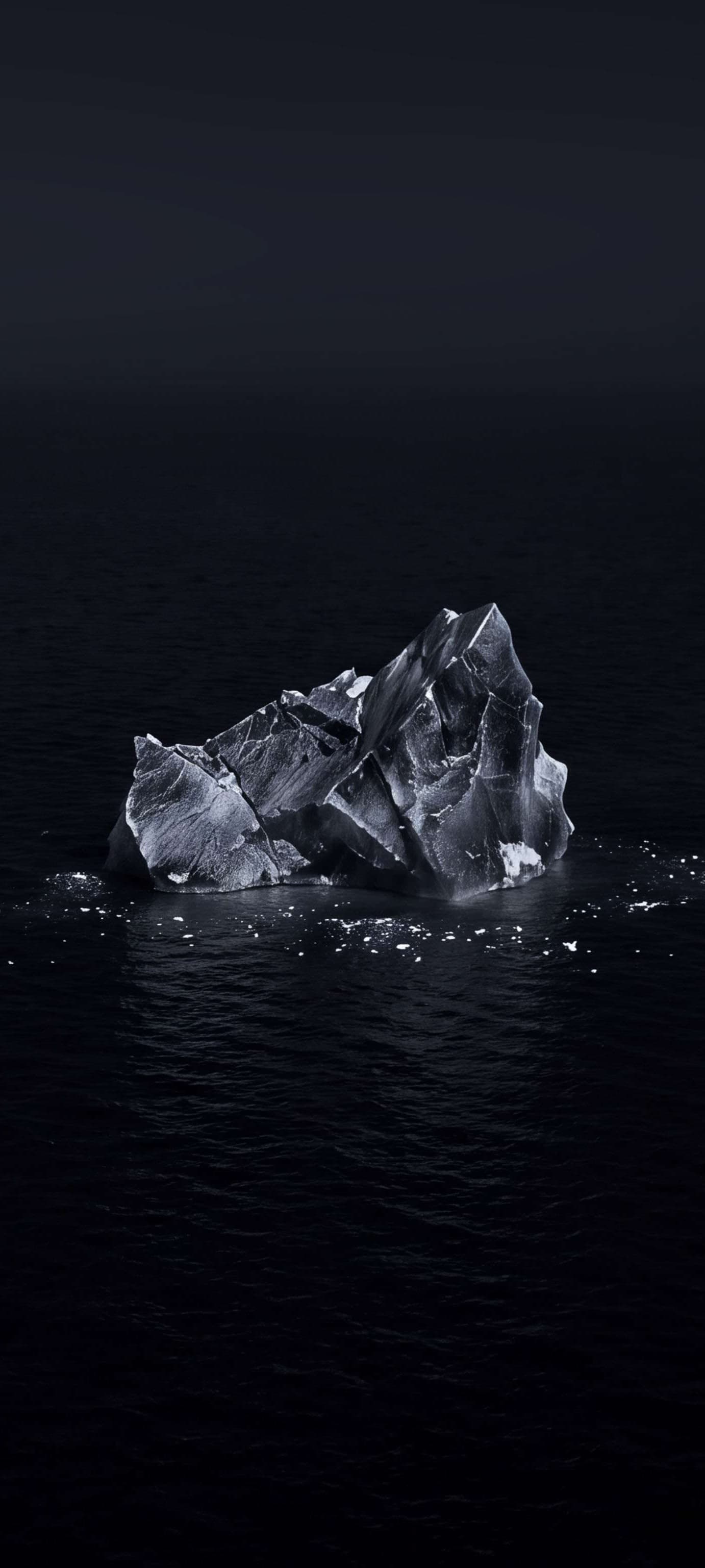Solitary Dark Iceberg - free phone wallpaper