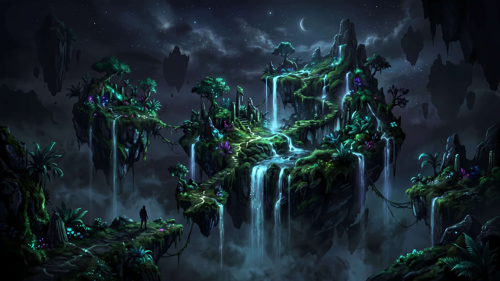 Mystic Waterfalls - free desktop wallpaper