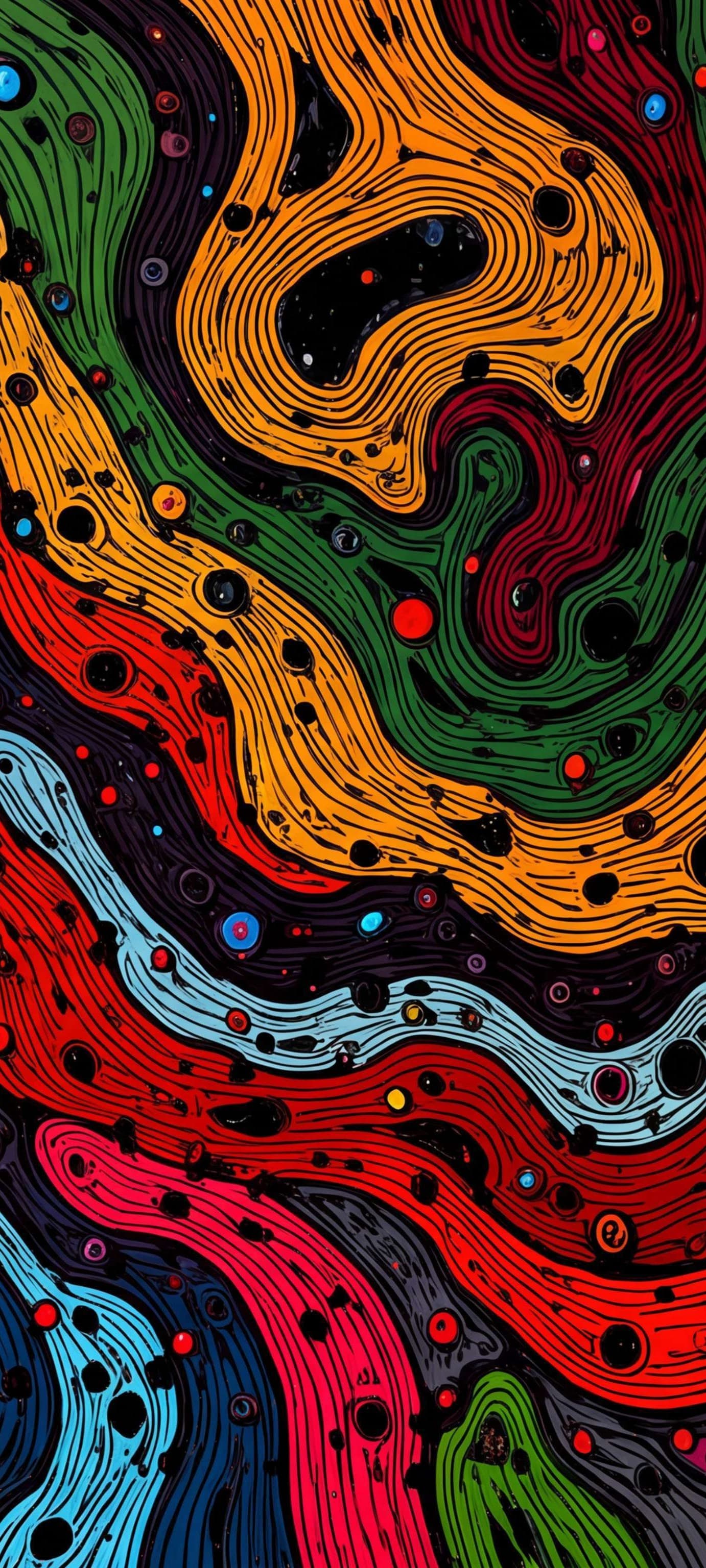 Psychedelic Swirl Flow - Pro phone wallpaper