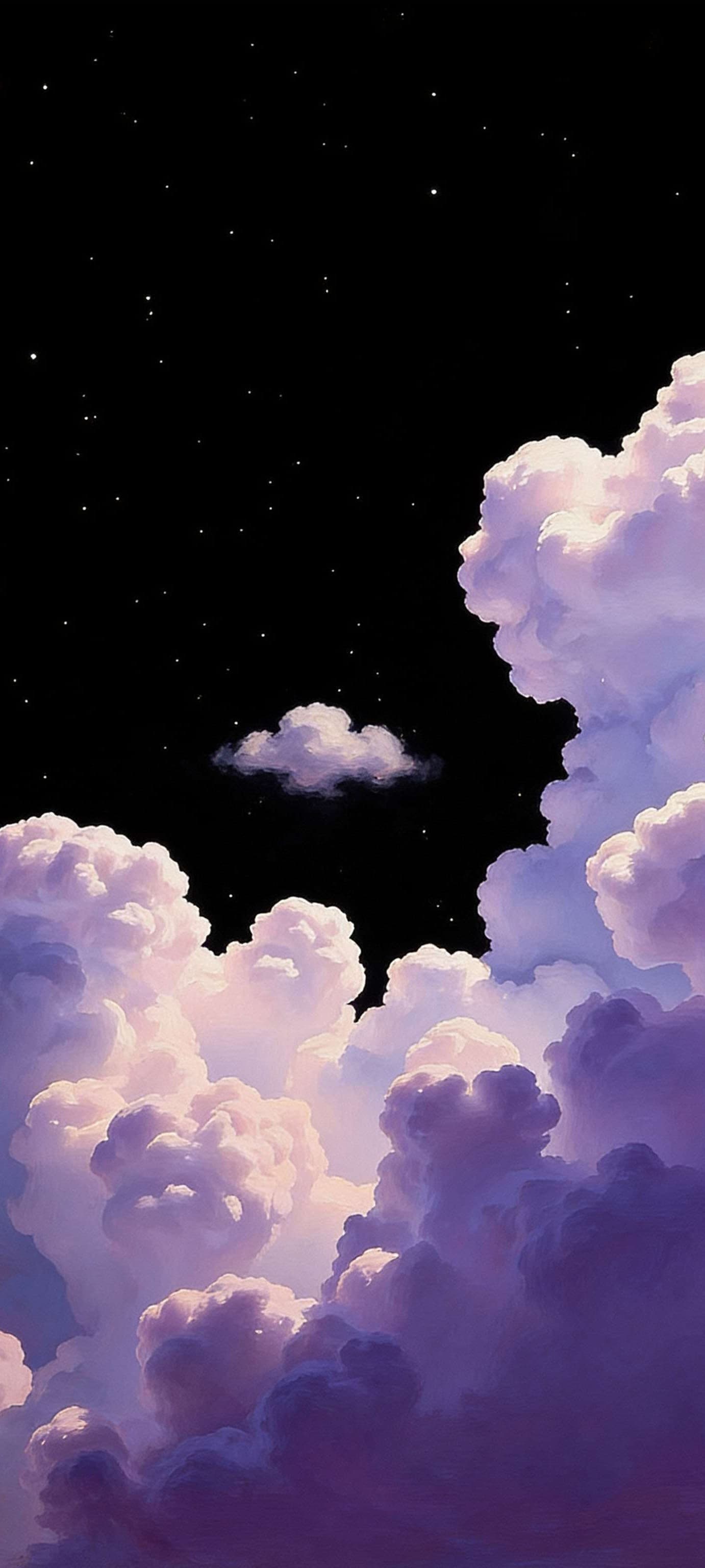 Purple Sunset Clouds - free phone wallpaper
