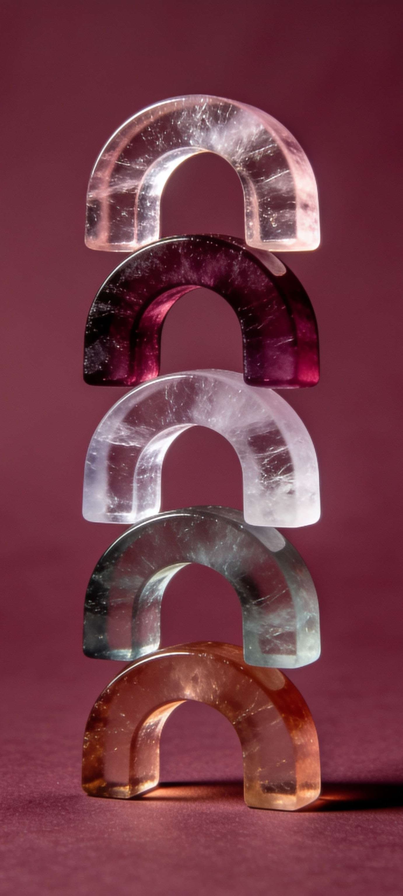Stacked Crystal Arches - Pro phone wallpaper