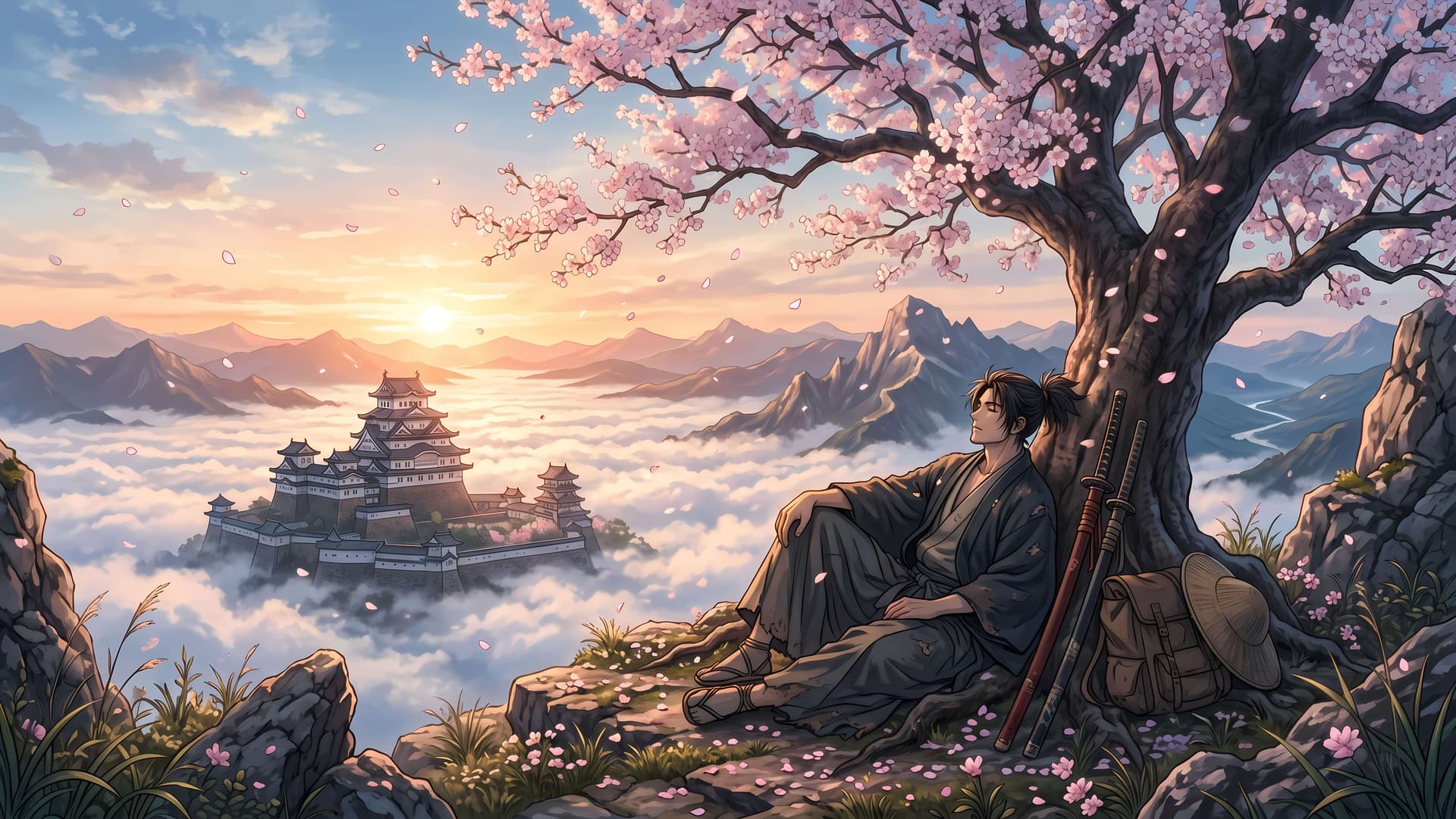 Castle Above Clouds - free desktop wallpaper