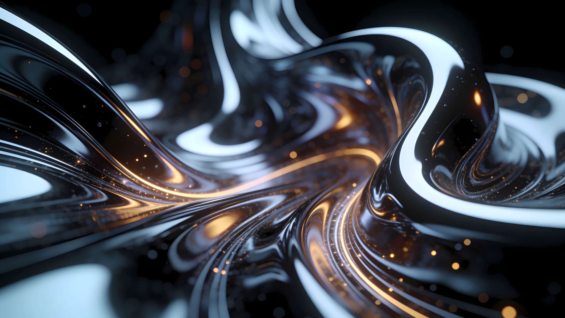 Liquid Chrome Flow - Pro desktop wallpaper